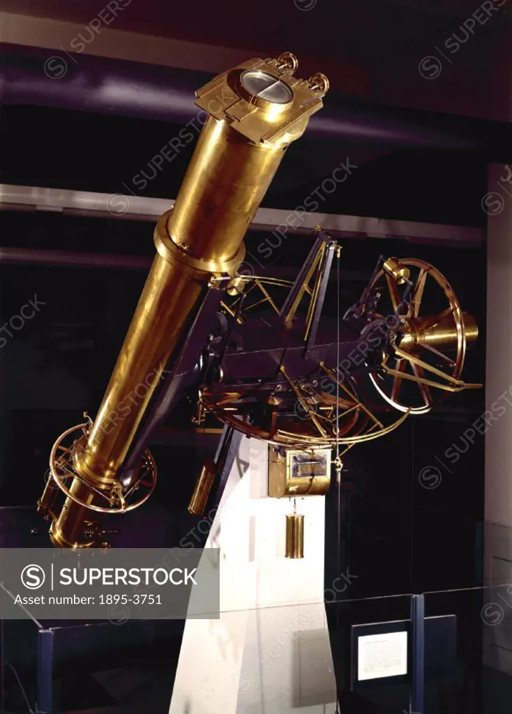 Completed in 1848, this heliometer was made by A & G Repsold of Hamburg, Germany and installed at the Radcliffe Observatory in Oxford. It was the firs...