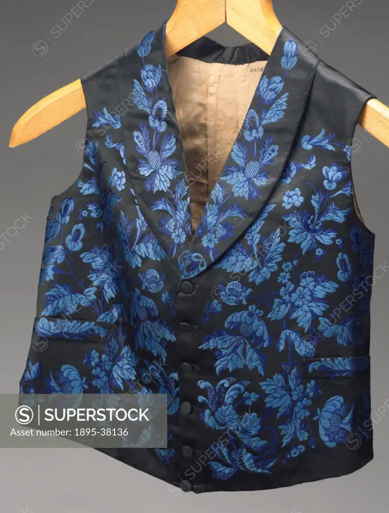 Satin waistcoat worn by Henry Hill Hickman (1800-1830). Hickman was an early pioneer of anaesthesia. After studying medicine at Edinburgh University H...