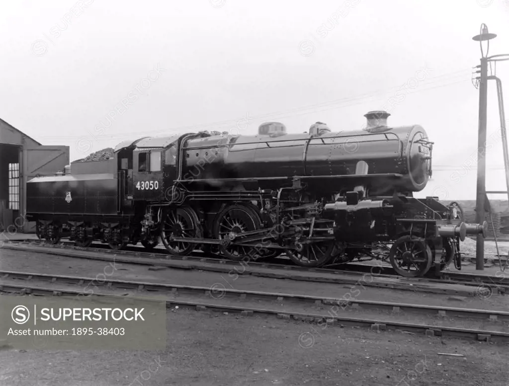 Right almost broadside view of British Rail (BR) locomotive. Doncaster built.