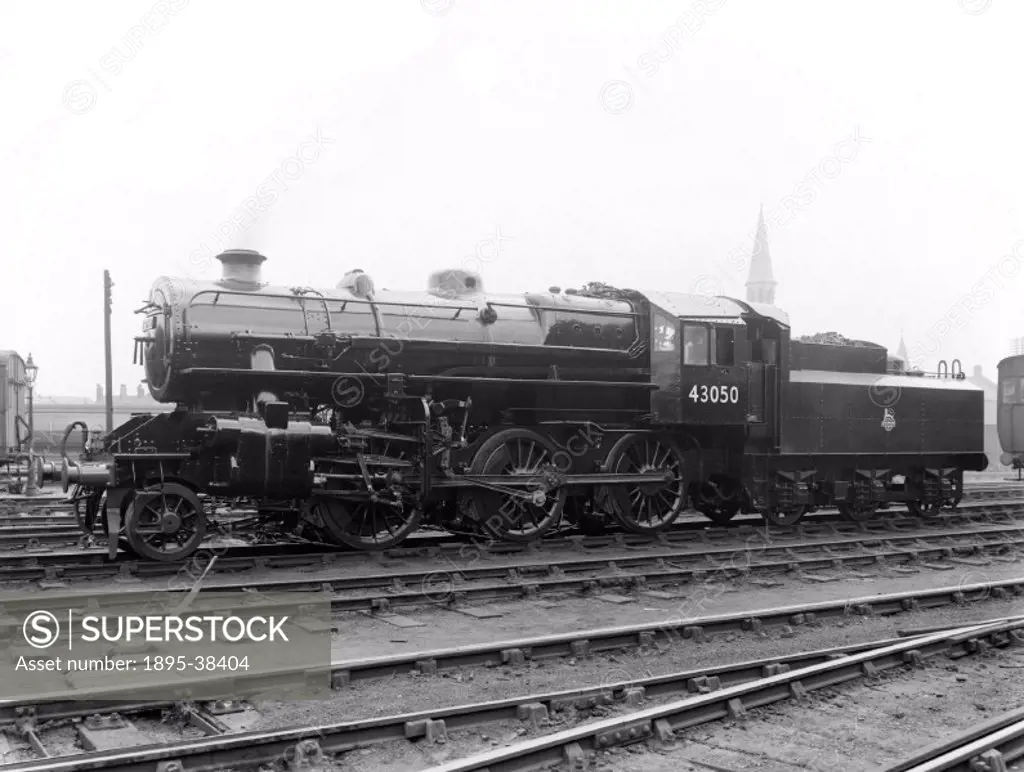 Left almost broadside view of British Rail (BR) locomotive. Doncaster built.