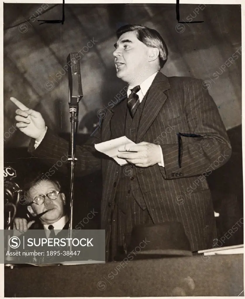 Photograph of Aneurin Bevan (1897-1960),  Welsh Labour politician.
