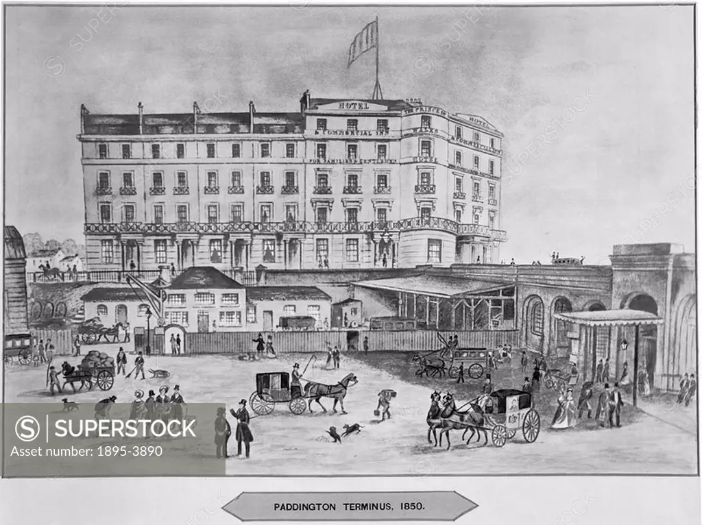 ´Paddington Terminus´, 1850  Paddington Terminus´, 1850  Illustration showing the Great Western Railway´s Paddington Station, London 