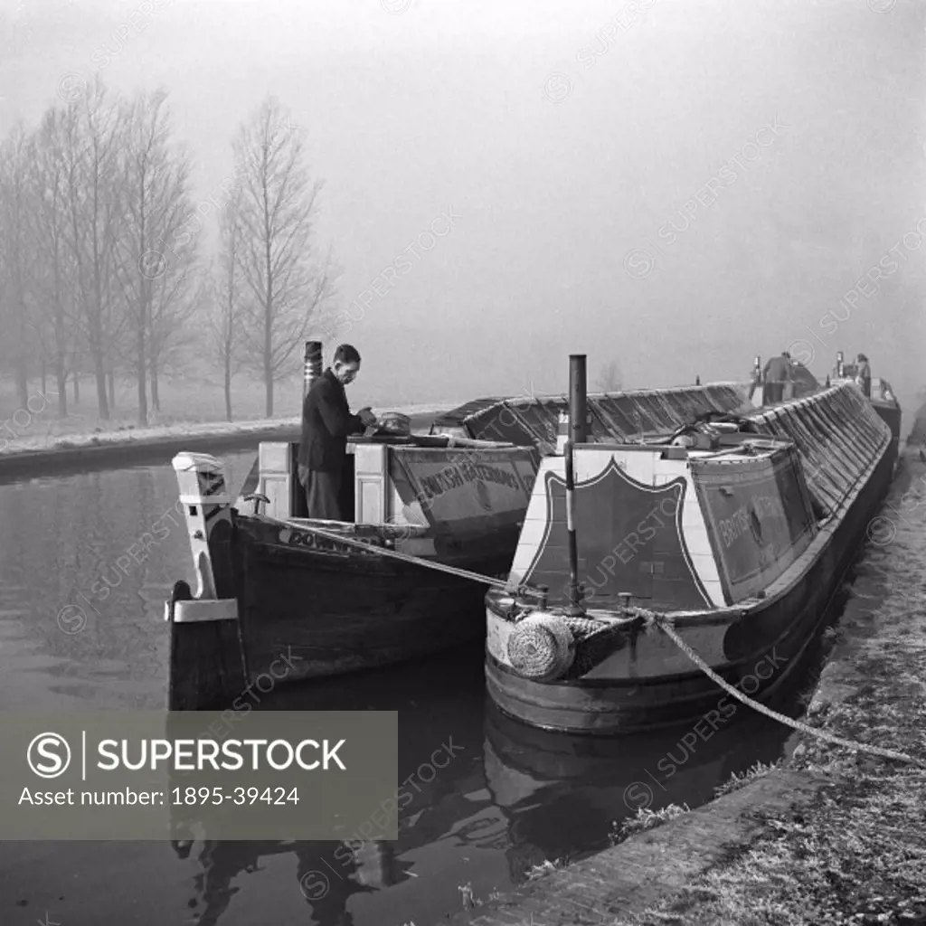 Still photograph taken at Boxmoor in Hertfordshire during the making of the British Transport Films production, Inland Waterways’ of 1949-1950.