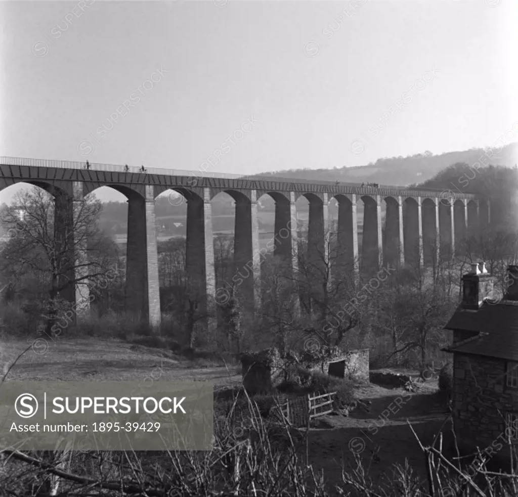 Aquaduct near Ruabon in Wrexham, Wales, photographed during the making of the British Transport Films production, Inland Waterways’ of 1949-1950.