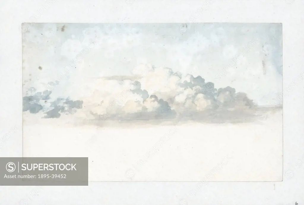 Blue and buff wash cloud study by Luke Howard FRS. Ordering and classification were important features of Enlightenment science. Fascinated since chil...