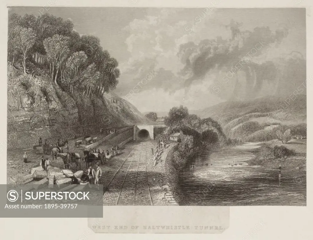 Haltwhistle Tunnel, on the Newcastle & Carlisle Railway, by J W Carmichael and J Archer, about 1839.  The railway opened in 1839. Originally there had...