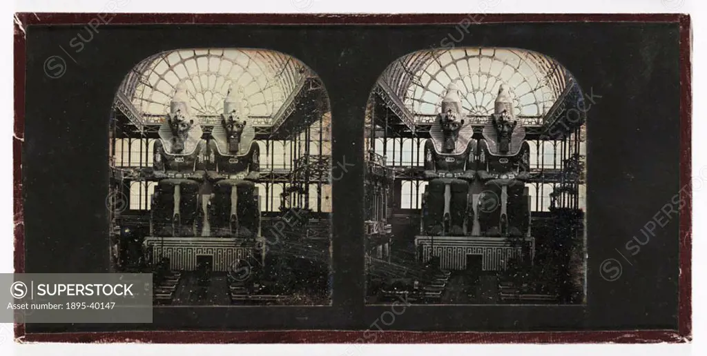 A stereoscopic daguerreotype taken by Henry Negretti and Joseph Zambra. A popular feature of the Crystal Palace was a series of ´courts´, each illustr...