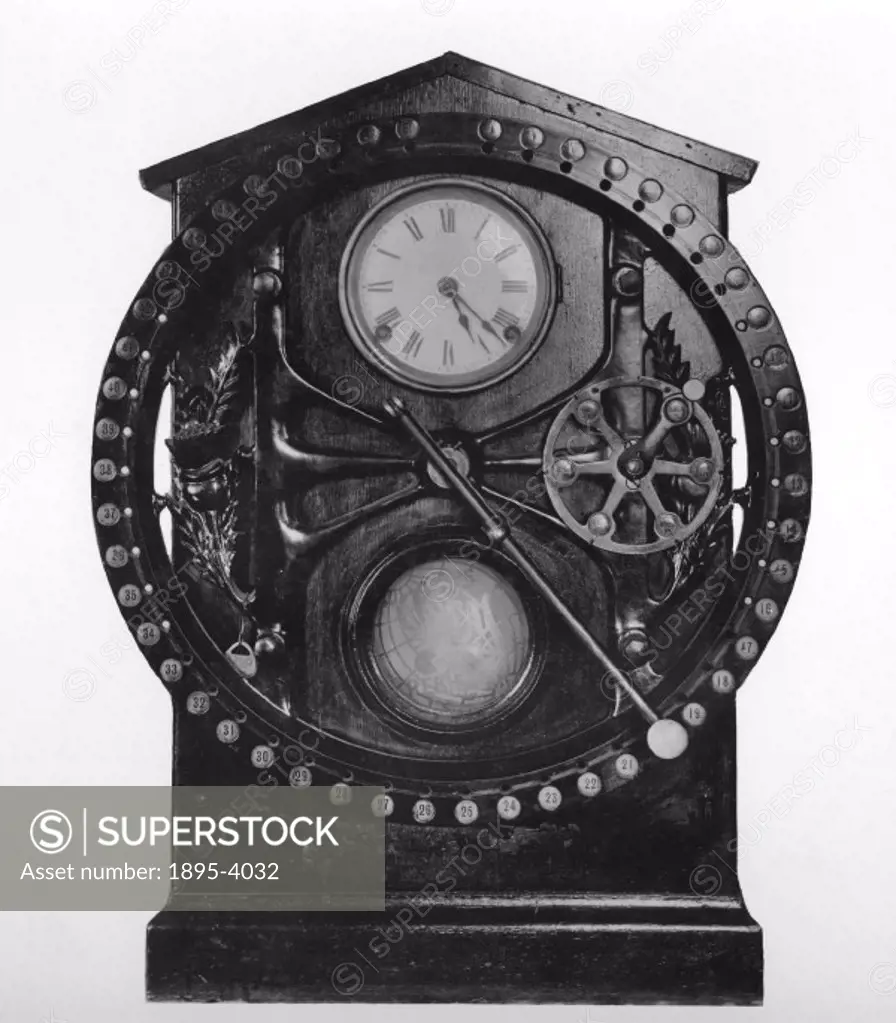 Early Dey dial recorder, made in the USA. In 1880 Dr Alexander Dey invented the first dial recorder to track the hours worked by employees. In 1907, D...