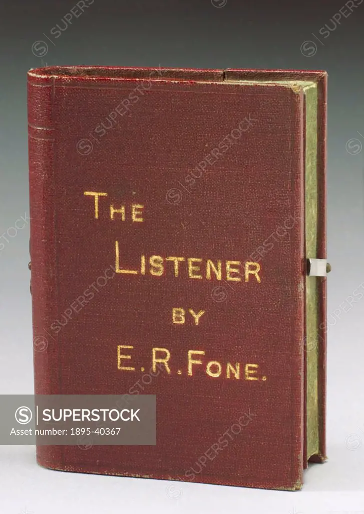 Crystal set in the form of a book, by Kenmac Radio Ltd, Hammersmith, London. The crystal radio set was simple and cheap. It consisted basically of a t...