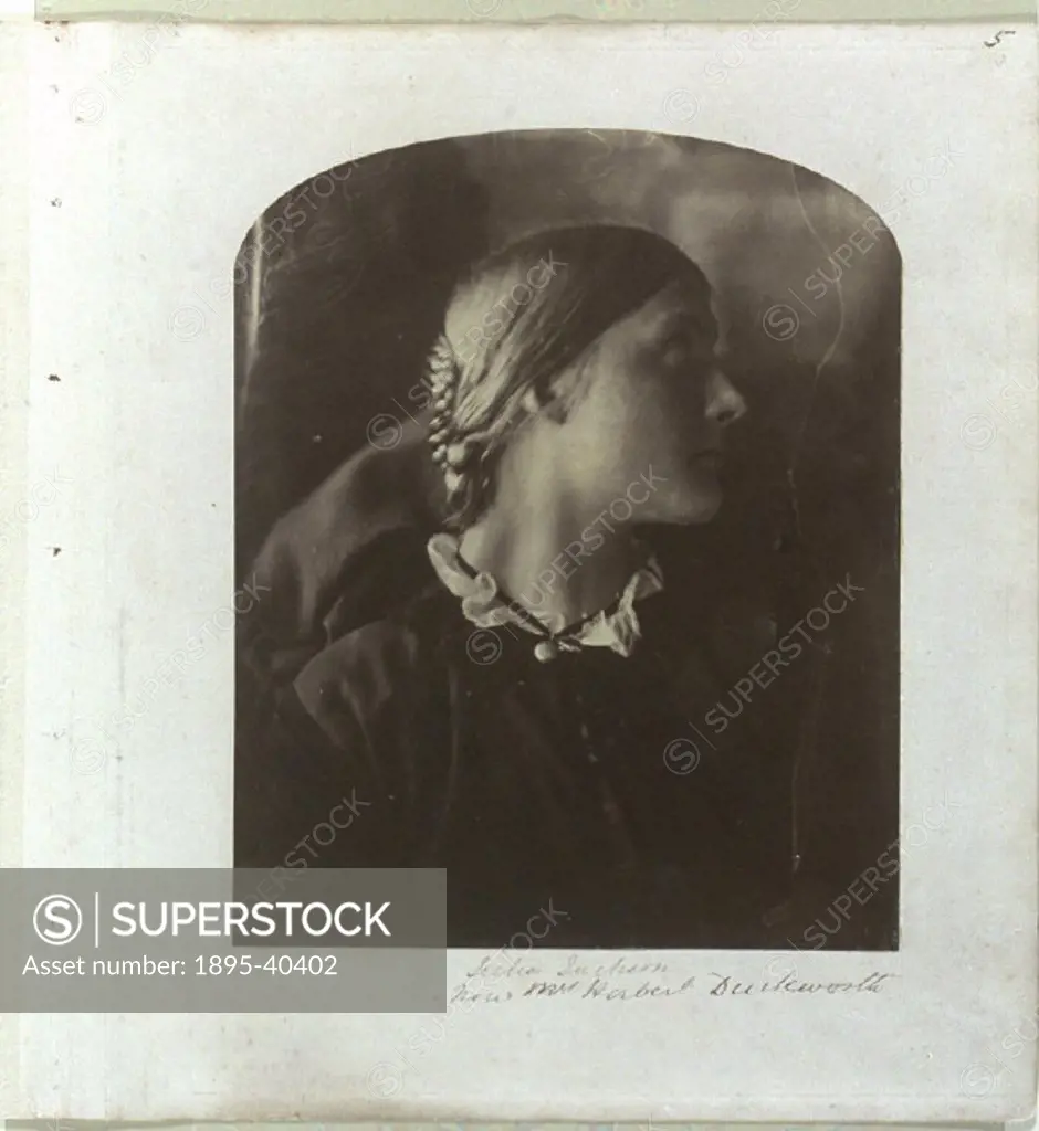 Portrait of Julia Jackson (1846-1895), mother of writer Virginia Woolf and artist Vanessa Bell, by Julia Margaret Cameron (1815-1879). Cameron´s photo...