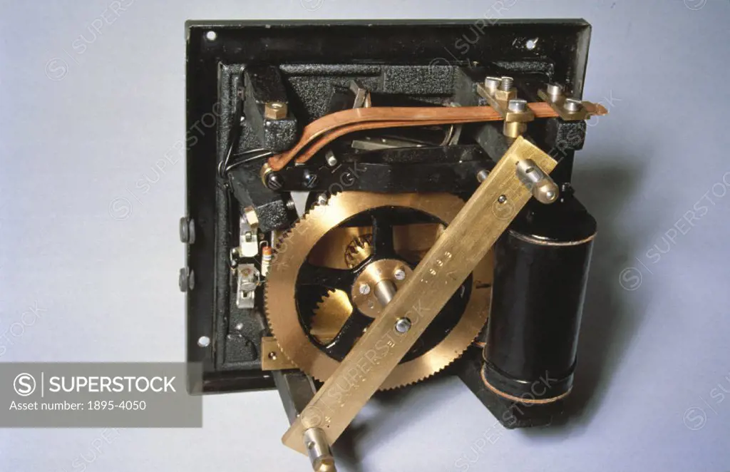 Synchronome half-minute impulse electric turret clock movement, 1963.