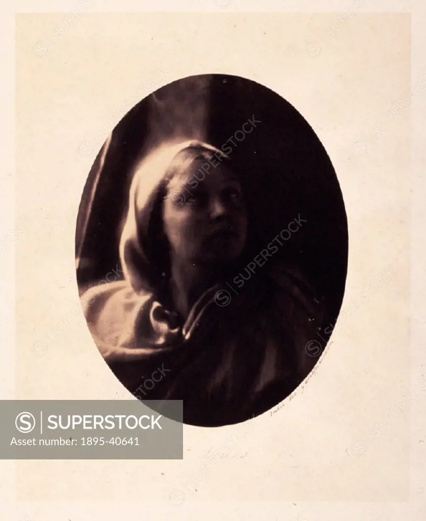 Allegorical portrait of Mary Ann Hillier by Julia Margaret Cameron (1815-1879). Cameron´s photographic portraits are considered among the finest in th...