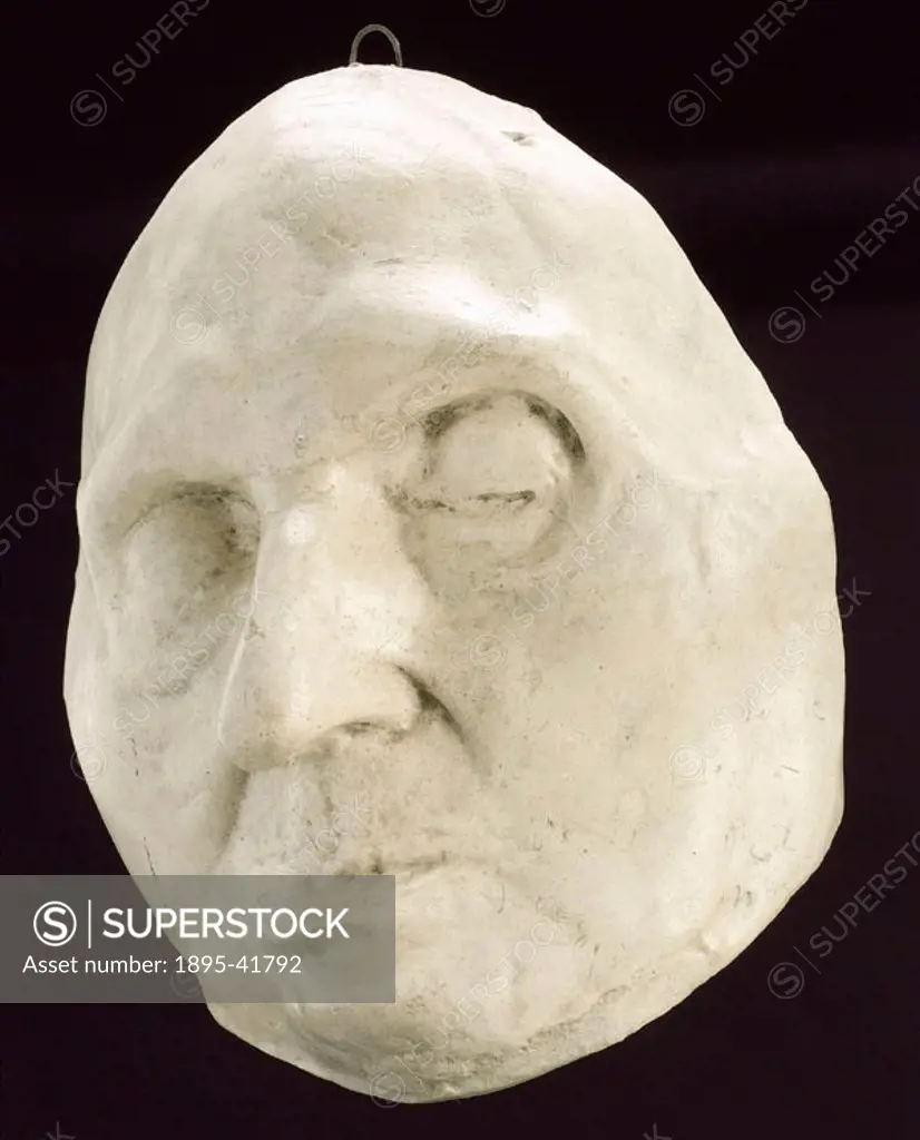 Plaster mask of St Alfonso, Italian,1860-1920.