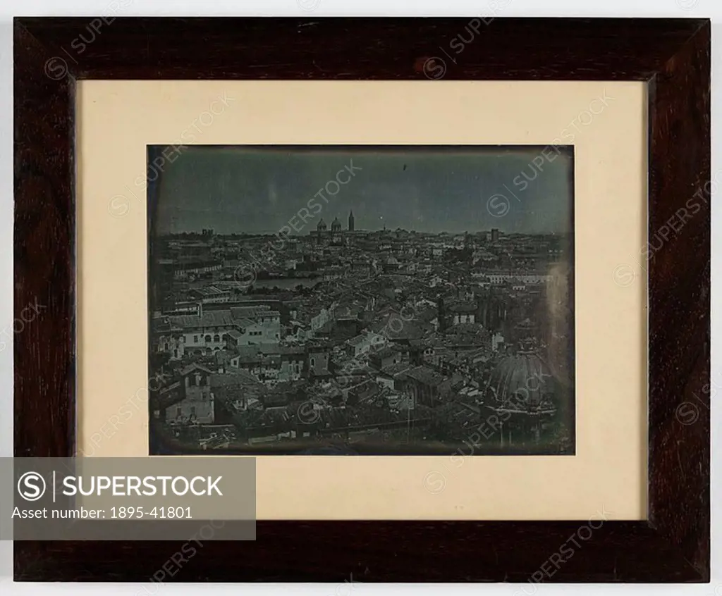 ´Rome, Panorama from the Capitol Tower´, June 1841 Daguerreotype by Achille Morelli  One of a series of topographical and architectural views which ar...