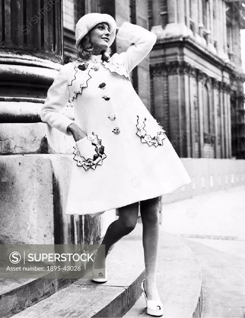 White moufflon coat with satin trimmings by Miss Mouse, £24.’
