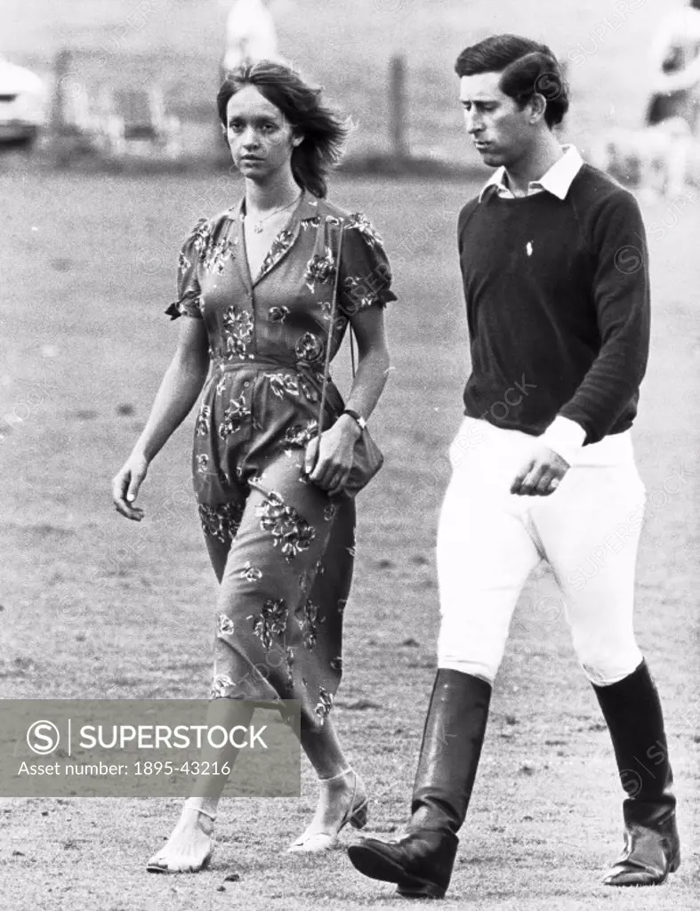 During the 1970s Prince Charles (born 1948) was an eligible bachelor, romantically linked to a series of young women. He is seen here at a sporting ev...