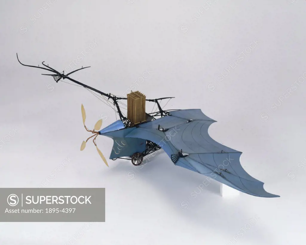 Model (scale 1:10). This was French aviation pioneer Clement Ader´s first flying machine. The Eole was the first aeroplane in the world to take off un...