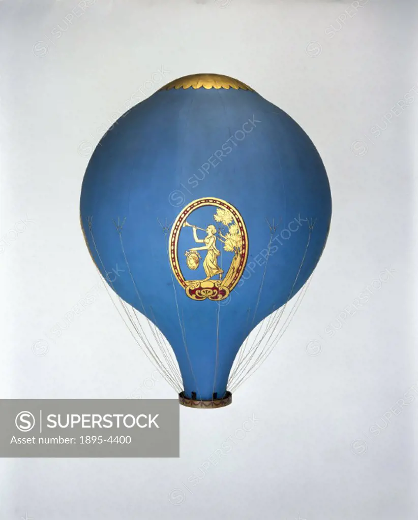 Model (scale 1:50). This balloon, made an ascent from Lyon, France, on 19th January 1784. With a capacity of 700,000 cubic feet, Le Flesselle’ was th...