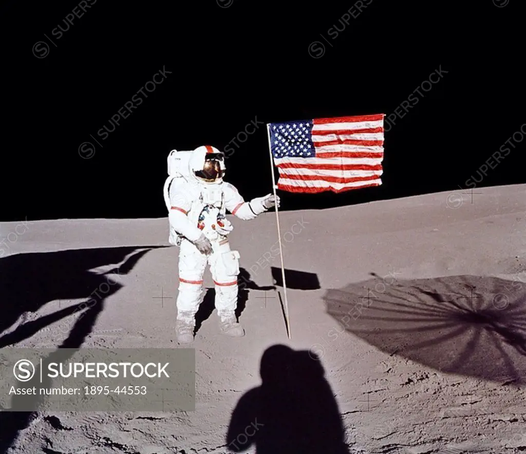 Al Shepard on the Moon, February 1971 This is one of two tourist pictures of Al Shepard taken after deployment of the US flag  Before taking this seri...