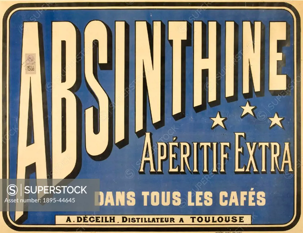 Poster for the Toulouse-based Absinthine, probably an absinthe substitute.
