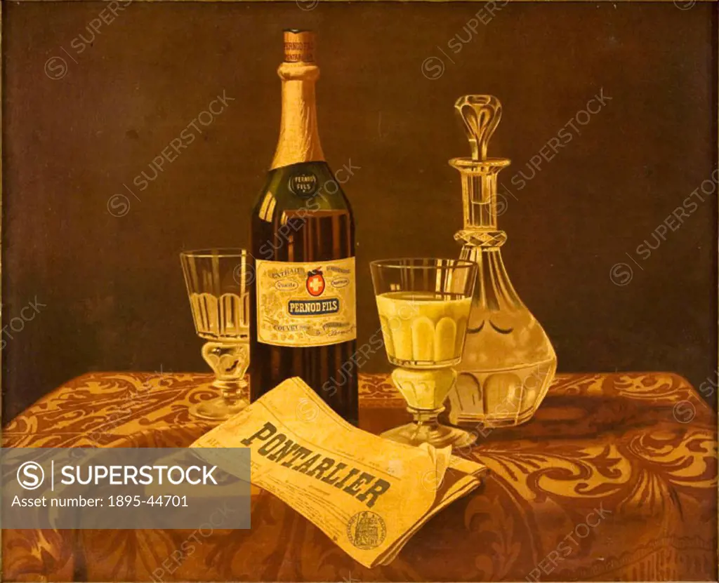 Based on a painting by Charles Maire (1845-1919), this ubiquitous print advertising Pernod once hung in almost every bar and cafe in France. Unusually...
