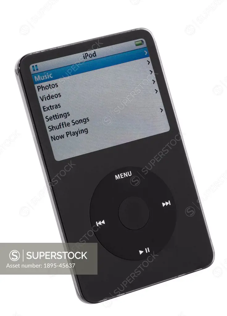 Apple MP3 player capable of storing and playing music, photograph and video files.
