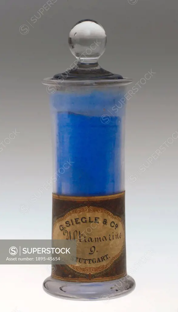 A jar of Ultramarine 9 pigment manufactured by G. Siegle & Co. of Stuttgart. ultramarine  In 1873 the Stuttgart firm Heinrich Siegle was acquired by B...