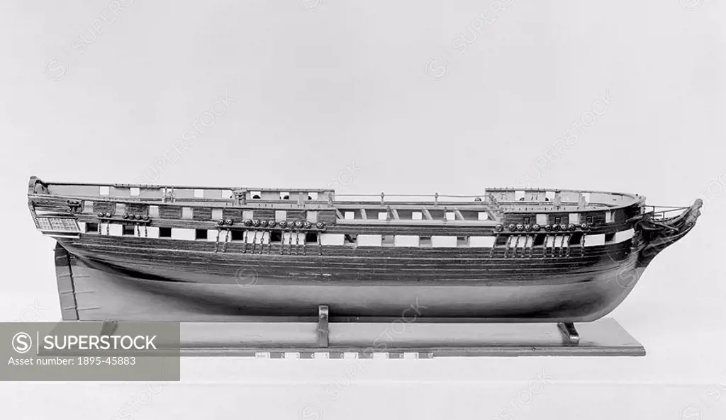 Model of a 50-gun frigate, 1813