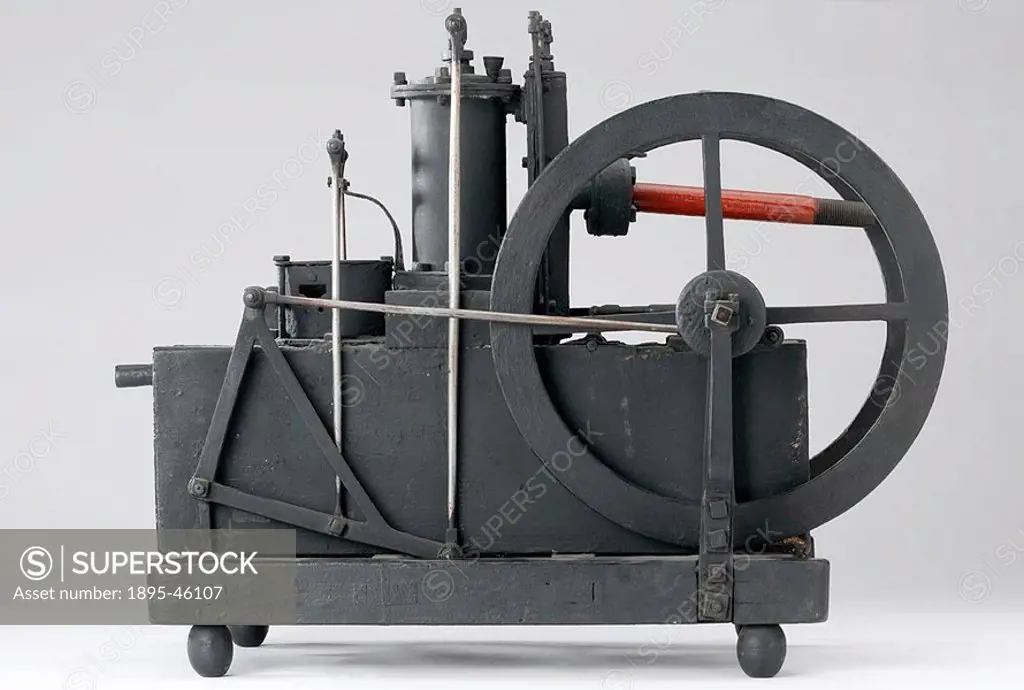 Model of the bell-crank engine design which was devised for Boulton & Watt by William Murdock, one of their employees  It was the first ´independent´ ...