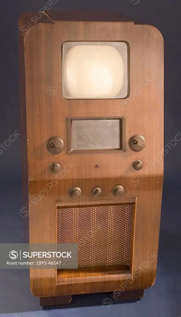 Marconiphone Model 709 television receiver with a 9-inch screen  It was made by Marconi in about 1938, when it sold for 45 guineas  This is one of onl...