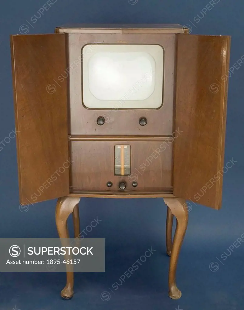 A McMichael model 512R 12´ television receiver, from about 1951  It cost £109-6-11 tax paid when new  This receiver was designed to look more like a p...