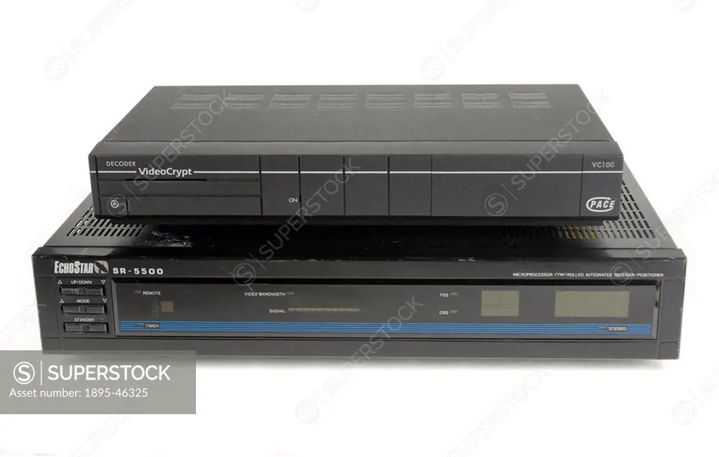 Sky receiver or ´set-top box´, c 1989 In 1986 it was announced that British Satellite Broadcasting BSB had been awarded the franchise to operate direc...