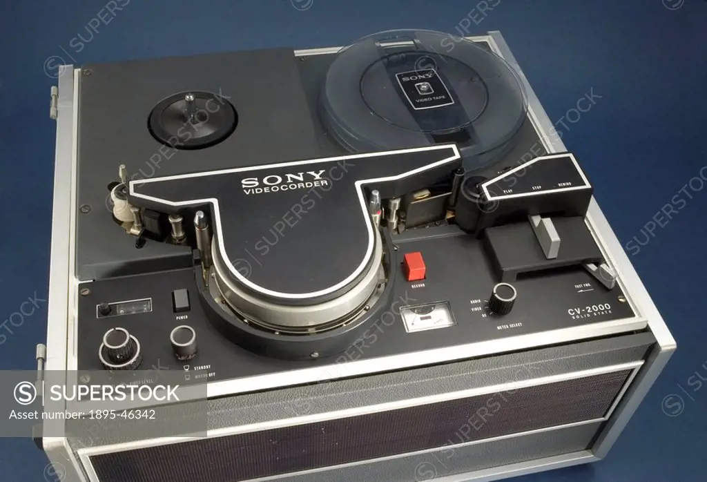 Sony CV-2000 videotape recorder, c 1965 Sony CV-2000 half-inch reel-to-reel videotape recorder  In 1965, Sony launched a domestic videorecorder, the C...