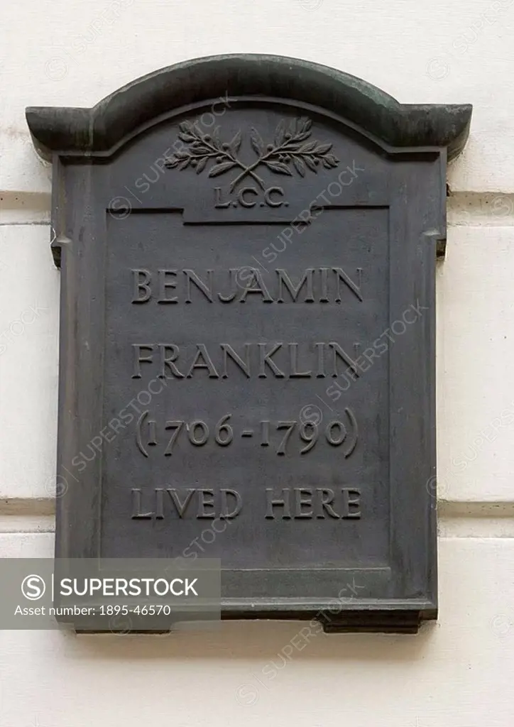 The Georgian terraced house at 36 Craven Street, near Trafalgar Square, was the genteel lodgings’ of American statesman Benjamin Franklin 1706-1790 f...
