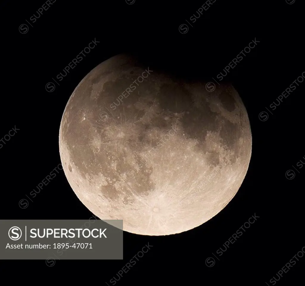 Lunar eclipse, United Kingdom, 7 September 2006 The partially eclipsed Moon  Photograph by Jamie Cooper