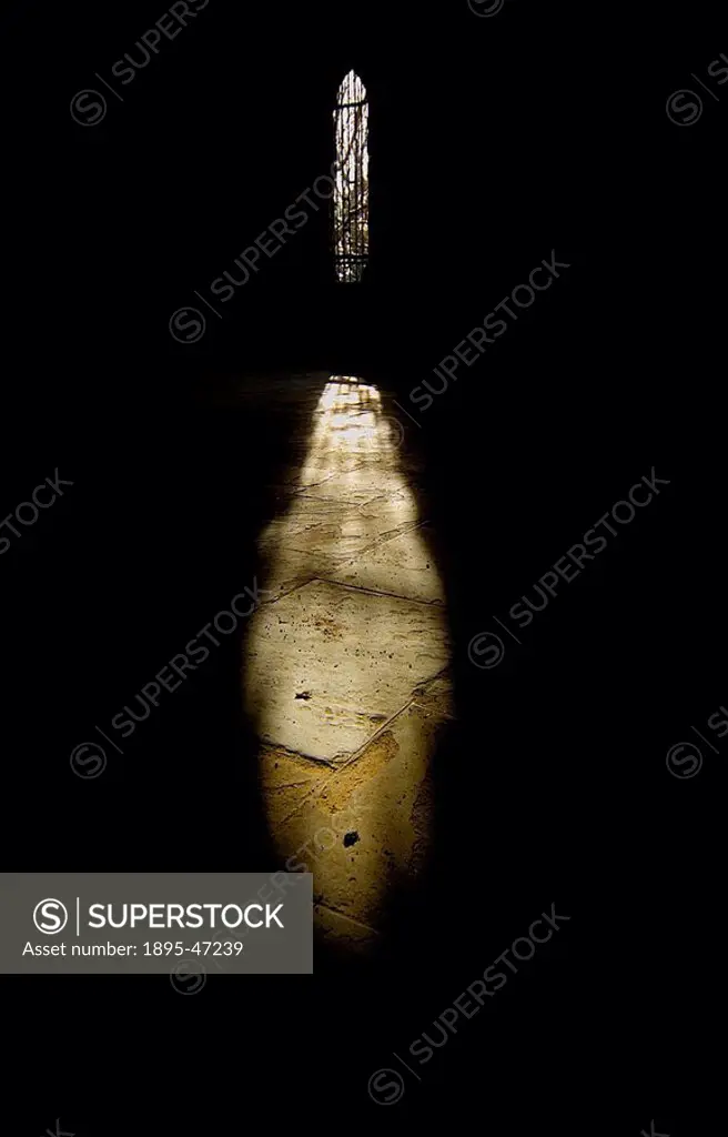 Kirkstall Abbey, February 2007 Light streaming in through an arched window at Kirkstall Abbey near Leeds in Yorkshire  Photograph by Richard Bosomwort...