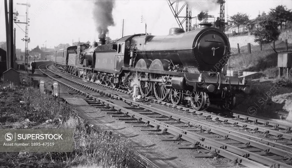 NBR steam locomotive, late 19th-early 20th century North British Railway 4-6-0 locomotive number 874  The NBR company was formed in 1842, and its firs...