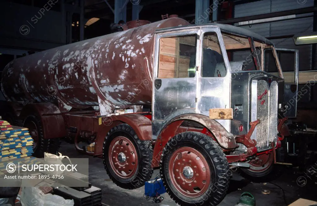 Fitted with a Tillotson cab and Thomson tank, this eight-wheel lorry was used by J M Mills Ltd, of Liverpool, for transporting industrial alcohol. The...