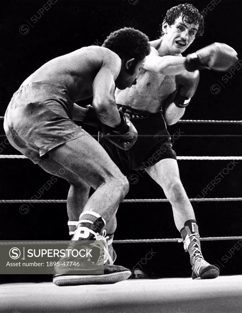 McGuigan and Pedroza, 8 June 1985 Irish boxer Barry McGuigan beat Panamanian Eusebio Pedroza to become world featherweight champion 