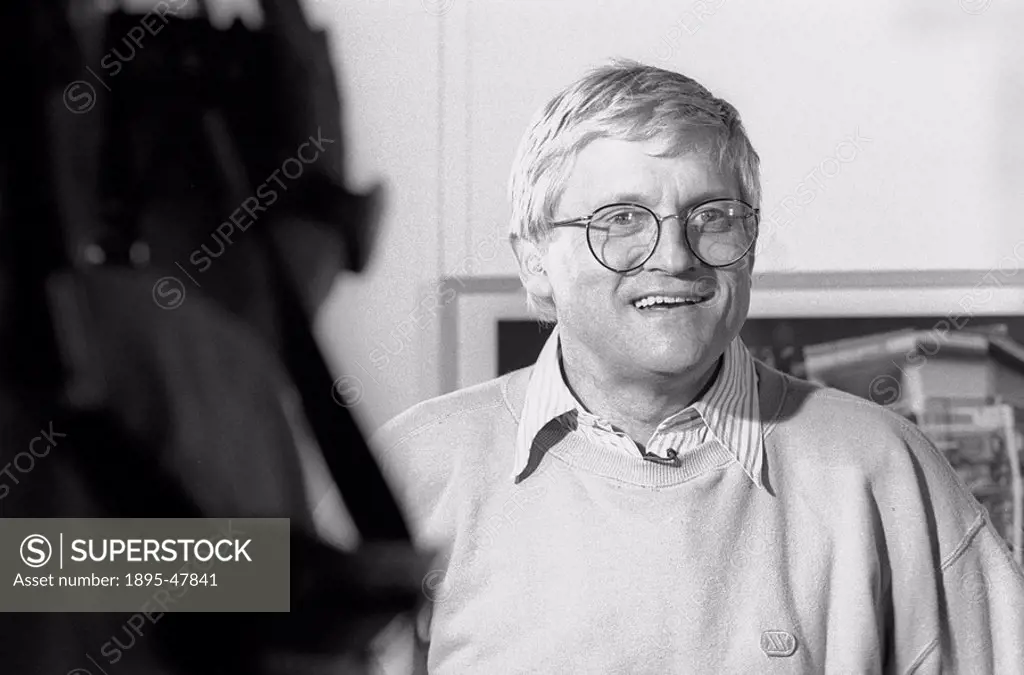 David Hockney at the NMPFT, Bradford, July 1985 British artist David Hockney at the National Museum of Photography, Film & Television  The Museum was ...