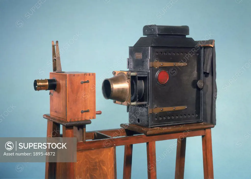 The Cinematographe, invented by Auguste (1862-1954) and Louis (1864-1948) Lumiere, was a combined camera, projector and printer. This example was made...
