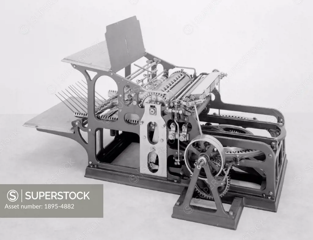 Koenig and Bauer´s stop cylinder printing press. Model (scale 1:6).