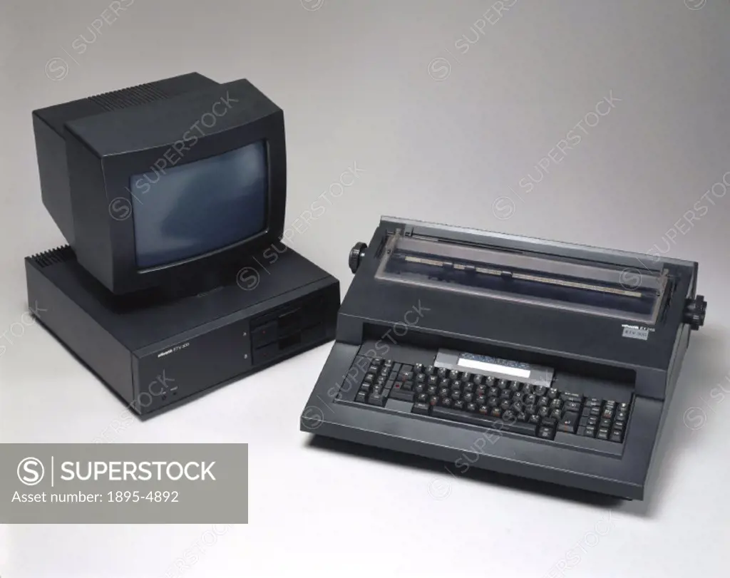 A word processing system made by Olivetti, complete with VDU and twin disc drive. Word processors first appeared in the 1970s, and had the great advan...