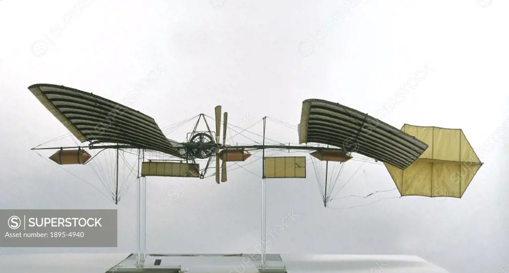 Model (scale 1:10). The full-size Aerodrome, with a wing span of 48 ft (16m) and powered by a 52 hp engine, was completed in 1903, and two attempts we...