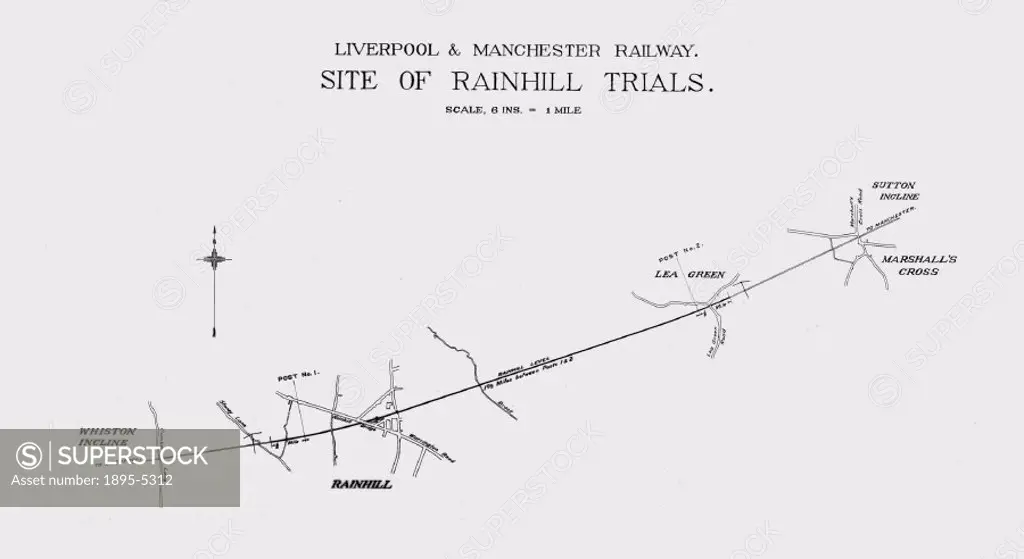 The Rainhill locomotive trials, associated with the Liverpool and Manchester Railway, were held at Rainhill, Merseyside, in 1929. The competition was ...