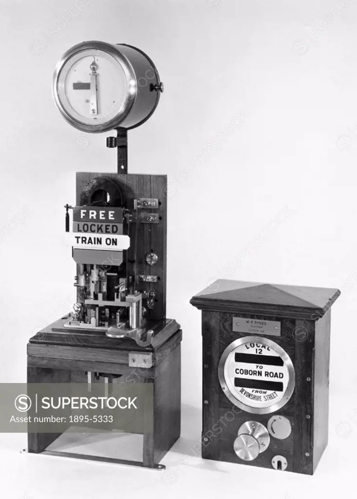 Sykes Lock-and-Block train signalling instrument, c. 1897.