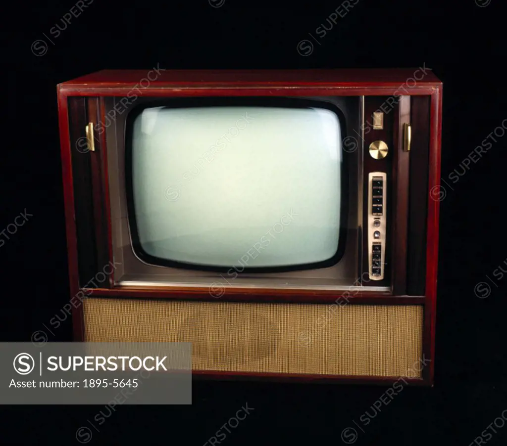 24 inch console model with tambour doors. By the early 1970s there were over 200 million TV sets in homes throughout the world.