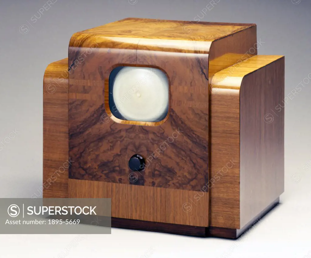 This five inch Pye television receiver in a satin walnut cabinet is vision-only. In the 1930s, the cost of a television receiver was comparable to the...