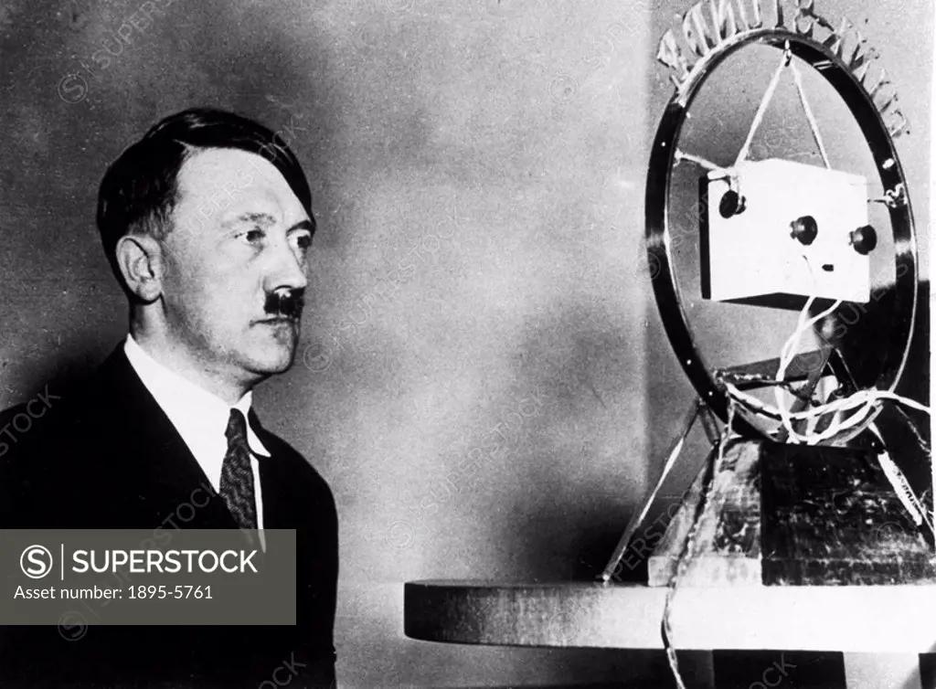 Adolf Hitler, c 1931. Hitler in front of a microphone.