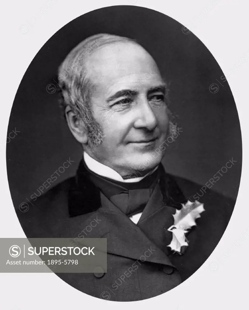 Photograph of John Scott Russell (1808-1882), Manager of the Clyde shipyard of Caird & Co, Secretary of the Society of Arts between 1845-50, and the S...